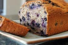 {Greek Yogurt Blueberry Banana Bread}