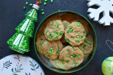 Holiday Cookies with Chocolate Covered Sunflower Seeds