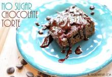 No Sugar Chocolate Torte