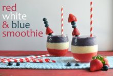 Red, White, & Blue Layered Smoothie!