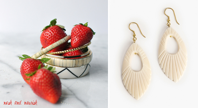 noonday bangles and plume earrings